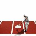 Baseball Hitting Mat - 12'×6'/10'×5' Large Synthetic Turf Batting Mat,0.4" Thick Non-Slip Rollable Hitting Mats, All Weather Training Mat for Indoor Outdoor Baseball Softball Practice