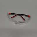 NoCry Clear Safety Glasses for Men and Women with Anti-Fog and Scratch Resistant Wrap Around Lenses, Adjustable Temples and Nose Pads  ANSI Z87 Certified Protective Eyewear with 100% UV Shielding (Black & Red)