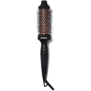 amika blowout babe thermal ionic hairbrush – ionic ceramic round hot styling brush for smoothing & volume, add shine & tame frizz (barrel 1.5″) – styling tool (black)