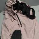 GSOU SNOW Womens Baggy Snowboard Pants Ski Bibs Snow Loose Overalls Waterproof Windproof Insulated Warm (X-Small, Pink)