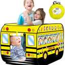 Pop Up Tent for Kids.School Bus Tent for Toddlers.Playhouses for Toddlers.Large, Easy to Organize.Birthday Gift for Girls & Boys.Can Be Played with by 2-3 Kids.Indoor Playhouse for Kids