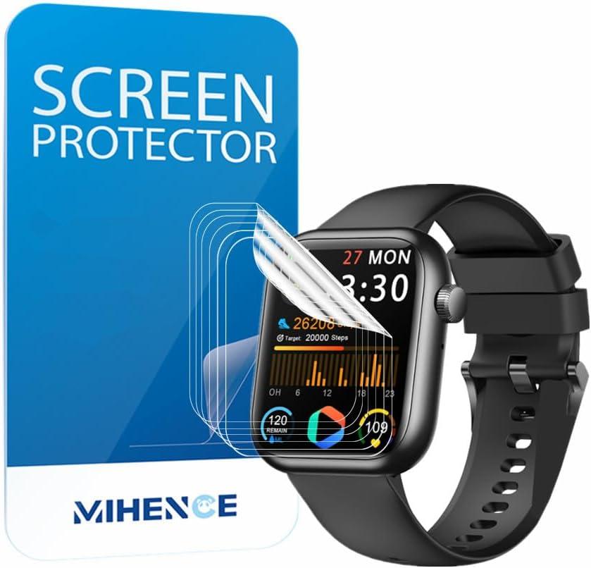 Screen Protector Compatible for QVEQ Q104 1.83'' Smart Watch, TPU HD Protective Film Compatible for Q104 1.83'' Smartwatch (6 PCS)