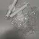 Adhesive Metal Wall Vase Holder - Decorative Tube for Dried/Faux Floral Display, Rust-Resistant Home & Office, Dining Room Also Suitable for Cemetery Memorial Display Decor (2 Pcs White)