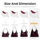 Purse Organizer Insert for COACH Brooklyn 39 Shoulder Bag,Custom Fit Inside Premium Bordeaux Red Lightweight Water Resistant Handbag Insert with Cup Holder Accessories