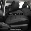 EKR Camry Seat Covers for Toyota Camry L, LE, SE 2018-2024 & SE Nightshade 2020-2024,(Not for Hybrid) Leather Car Seat Cover Full Set for Trucks SUV-Faux Leather (Black)