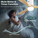 Sofucor Ceiling Fan with Lights-52 Inch Flush Mount Ceiling Fan with Light and Remote Control, Low Profile Wood Blades Modern Outdoor Ceiling Fans for Bedroom/Farmhouse/Patio/Indoor, Quiet DC Motor
