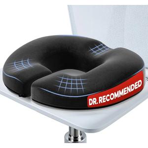 Benazcap Orthopaedic Seat Cushion Donut Cushion for Office Chairs, Car Seat and Wheelchair - Ergonomic Memory Foam Seat Cushion for Hemorrhoids, Sciatica, Pregnancy and Postpartum