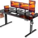 GTRACING Electric Standing Desk, 55 x 24 Inches Sit Stand up Desk with Memory Preset Controller, Height Adjustable Ergonomic Home Office Computer Desk (Black)