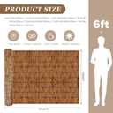 Natural Reed Fencing Rolls: Privacy Bamboo Fence 3 ft High Roll Reed Screen, Decorative Bamboo Fencing for Outdoor Balcony Patio Garden Backyard,with Cable Zip Ties (Coffee, 3.3x8.2ft)