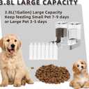 Gravity Pet Feeder and Water Dispenser Set, Automatic Dog Feeder and Dog Water Dispenser for Dogs Cats Pets Animals Large Capacity(3.8L)