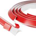 118 Inch Flexible Quarter Round Molding, Bendable Peel and Stick Silicone Molding Trim for Floor Corner Wall Edge, Self Adhesive Shoe Molding for Bathroom Countertop Staircase Cabinet Edge, White