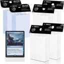 400 Pack Card Sleeves, 200 Matte White Trading Card Sleeve and 200 Inner Sleeves Ideal for Double-Sleeving, Fit for MTG, TCG and Game Cards