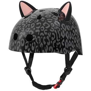 Kids Bike Helmet for Girls, Cute Helmet with DIY Cat Ears Adjustable Girls Helmet for Toddler Youth, Multi-Sport Protection for Skateboard Scooter Cycling Roller Skating Skateboard, M