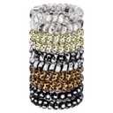 JessLab Spiral Hair Ties for Women, 10-Pack Traceless No-Damage Ponytail Holders, Coils Hair Bands for Girls, Assorted Colors (Multi)