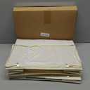 2 Pack Shoe Organizer for Closet,Foldable Shoe Storage Organizer with Adjustable Dividers, Shoe Storage Box with Clear Cover, Fits up to 16 Pairs, Beige