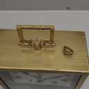 NIKKY HOME Small Gold Table Clock, Silent Non-Ticking Classic Battery Operated Decorative Mantel Desk Shelf Clock for Living Room Decor