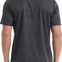 HQUEC Men's Polo Shirts Short Sleeve Quick Dry Moisture Wicking Performance Casual Work Regular-Fit Golf Shirts for Men Darkgrey XL (Black, XL)