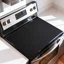 LONGKING 30" x 21" Stove Top Cover for Electric Stove - Silicone Stove Mat for Glass Top Stove, Glass Cooktop Protector, Dish Drying Mats For Kitchen, Range Covers for Electric Stove, Black