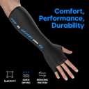 PULSAR eS Gaming Arm Sleeve for Esports Gaming Compression Sleeve, Finger Short Medium Black
