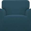 Easy-Going Stretch Chair Sofa Slipcover 1-Piece Couch Sofa Cover Furniture Protector Soft with Elastic Bottom for Kids, Pet. Spandex Jacquard Fabric Small Checks (Chair, Deep Teal)