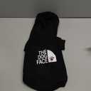 Paiaite Black Chihuahua Dog Hoodie: Keep Your Pup Warm and Stylish with a 'The Dog Face' Printed Sweatshirt Pet Clothes, and Sweater Coat All in One Perfect for Winter and Cool Summer Nights! Black S-(3~5.5lb) | Chest(~15.7")