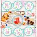 ZOIIWA 96 Pcs Llama Birthday Party Supplies for 24 Guests Alpaca Llama Birthday Plates Napkins Tableware Party Decorations Mexican Cactus Dinnerware Favor for Kids Girls Baby Showers