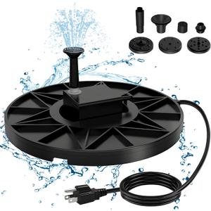 Loyala Bird Bath Heater, 70W Submersible Pond Deicer Bird Bath Deicer Birdbath Water Heater Thermostatic Control Power Saving for Outdoors in Winter (with Water Pump)