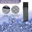 Ziciner 2PCS Leather Seat Belt Cover, Sparkling Rhinestone Seat Belt Covers for Women, Soft Harness Pads Strap Helps Protect Your Neck & Shoulder, Auto Interior Accessories for Adult Kid (Gray)