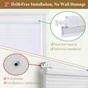 SERLMWNT No Drill Cordless Blackout Cellular Shades,40.5" W x 36" H,White