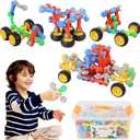 ZOZOPLAY 160 Pcs Connector Blocks Set, STEM Plastic Connector Toys for Kids 3+, Educational Colorful Building Blocks, Engineering Creative Game, Best Preschool Learning Gift for Boys & Girls