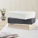 P Pothuiny Black Cube Pillowcase, Smooth Satin Pillowcase with Hidden Zipper, 24"x12"x5.5" (ONLY Case)