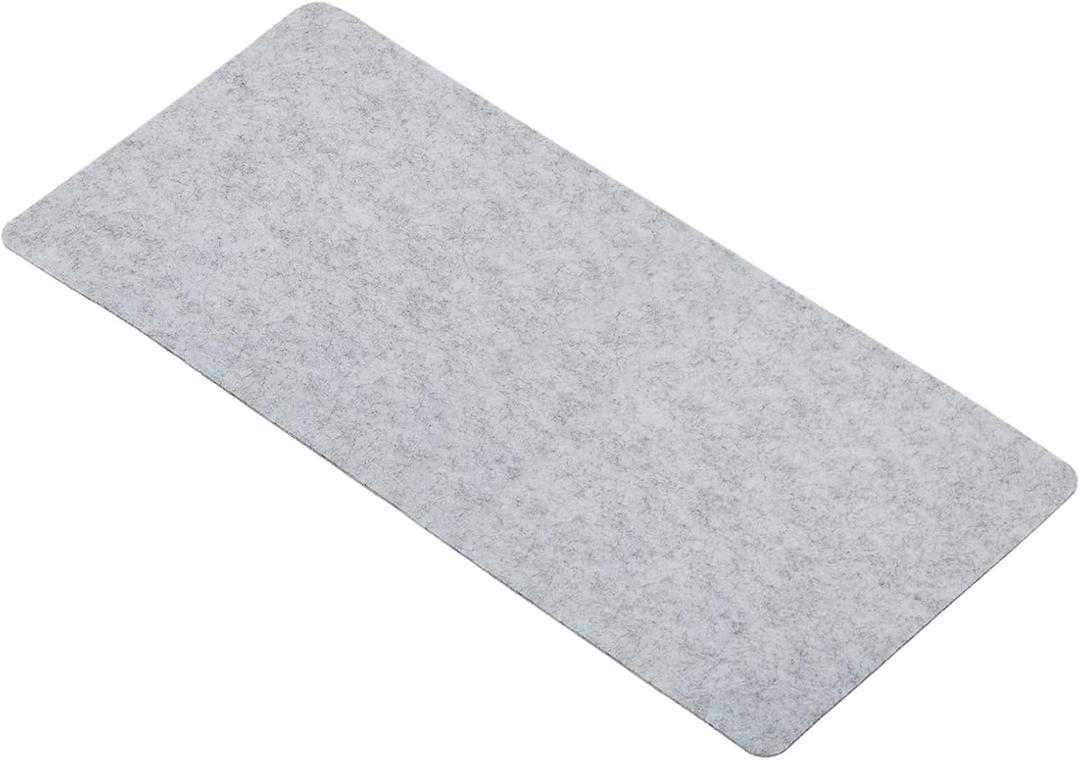 PATIKIL 28"x13" Desk Mat Protector, Felt Dual Side Mouse Pad Writing Mat for Office Home, Light Gray