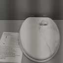 Elongated Toilet Seat Wood Toilet Seat Prevent Shifting with Zinc Alloy Hinges American Standard Size Toilet Seat Easy to Install also Easy to Clean(Elongated,Marble)