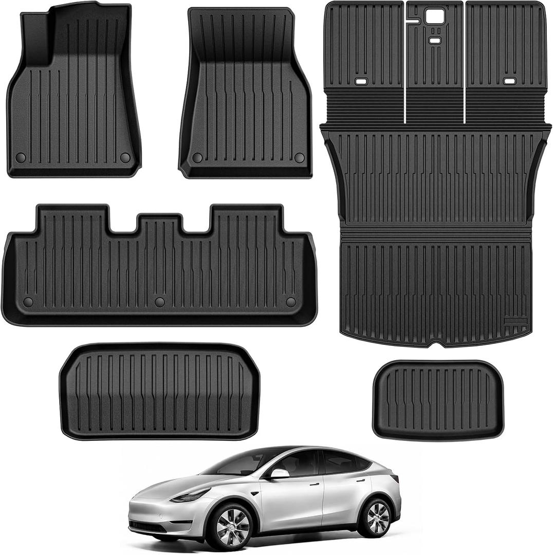 Floor Mats for 2021-2024 Tesla Model Y 5-Seat Accessories