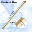 Brushed Gold 26 Inch Shower Head Extension Arm with Flange
Square Design Shower Head Extender Stainless Steel Ceiling Mount Straight Extra-long Shower Arm Replacement
