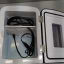 Antarctic Star Mini Compact Refrigerator with Gaming Light, 4L Capacity/6 Cans Portable Mini Fridge, for Bedroom,Car,Office and Dorm, Small Cooler for Cosmetics, Beverage and Food, Black