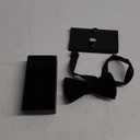 Bow Ties for Men Pre-Tie Bow Ties Vintage Tuxedo Velvet Bow Ties Cufflinks Pocket Square Sets With Gift Box (Black)