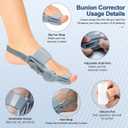 Bunion Corrector for Women & Men, Orthopedic Bunion Splint with Toe Separator, Adjustable Bunion Corrector for Bunion Relief, Suitable for Left and Right Feet (2)