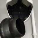Korky White Toilet Plunger and Holder – Heavy Duty Compact Design – Fast Clog Removal – Easy to Clean - Made in USA