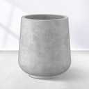 Kante 11.6" Dia Round Concrete Planter, Outdoor Indoor Large Plant Pots Containers with Drainage Hole and Rubber Plug for Home Garden Patio, Gray Concrete