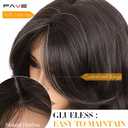 FAVE 14 Inches Brown Wavy Bob Wig Synthetic Curtain Bangs Wig for Women Heat-Resistant Bob Wig for Daily UseDark Brown,190g