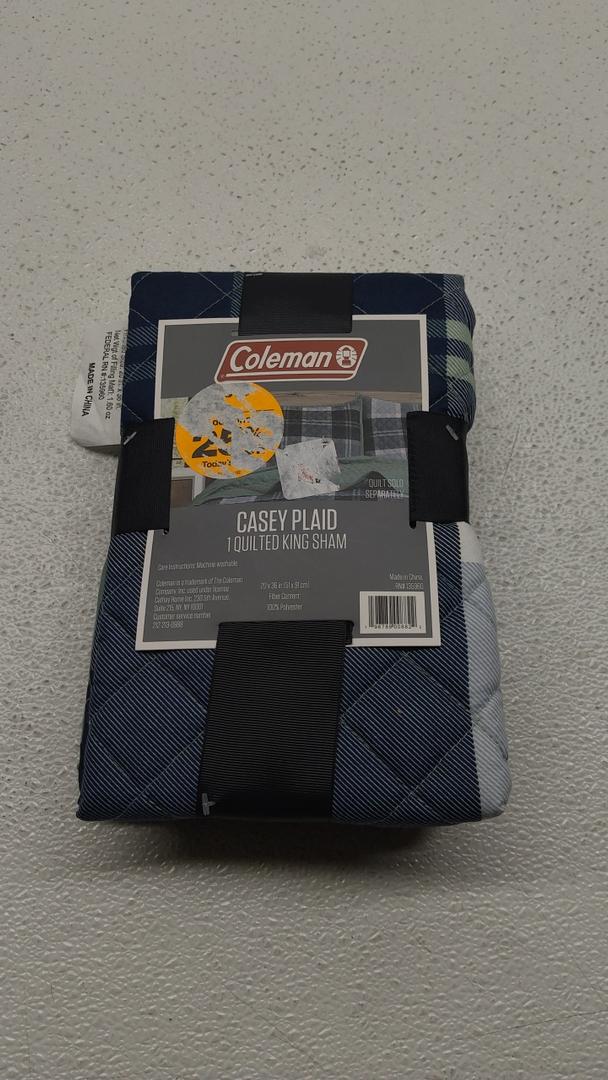 Coleman Casey Plaid 1Quilted King Sham 20 x 36in