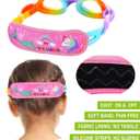 Kids Swim Goggles Age 2-6, Toddler Goggles No Hair Pull,Child Goggles Padded HeadBand