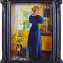 SIKOO 2.5x3.5 Vintage Picture Frames Small 2.5x3.5 Antique Ornate Picture Frame with Glass Front for Tabletop and Wall Hanging Victorian Home Decor Gallery Wall Black