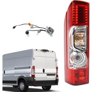 Halogen Tail Light Assembly Compatible with 2014-2022 Ram Promaster 1500 2500 3500, W/Bulbs & Harness, Rear Lamp Left Driver Side Replacement 04725947AD 04725947AC, 4725947AA, 4725947AB