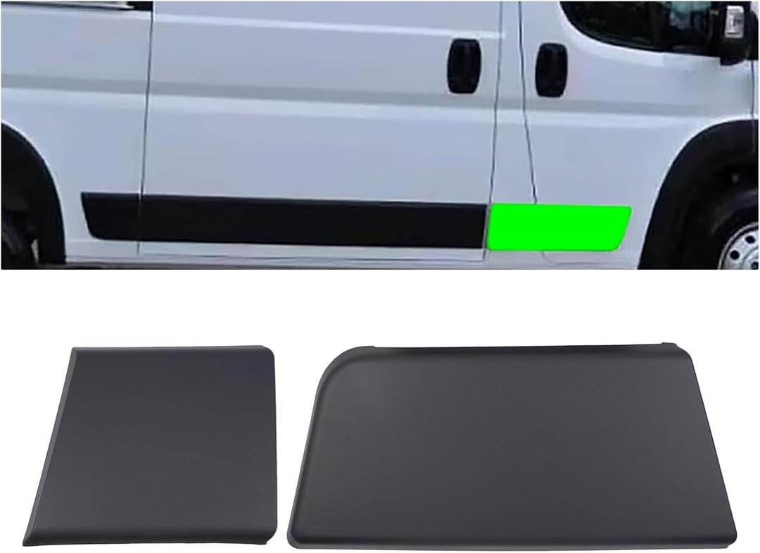 Front Passenger Side Door and Body Lower Molding Trim for Ram ProMaster 1500 2500 3500 2014-2018