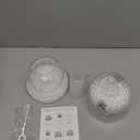 Glass Essential Oil Diffuser, 200ml Ultrasonic Aroma Diffusers with Glass Reservoir Dome & White Plastic Base Lock Color Auto-Off Timer 7 Color Light for Home Office Bedroom Yoga