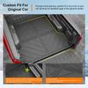 powoq Gas Floor Mat Compatible with 2022-2026 Ford Maverick Truck Bed Mat Liner Cargo Liner TPE Tailgate Mat Replacement for 2022-2024 2025 2026 Ford Maverick Accessories