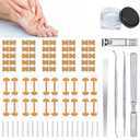 Ingrown Toenail Corrector Set with Correction Strips, Professional ingrown toenails pedicure tool set, Toenail Correction Strips & Ingrown Toenail Corrector for Home Pedicure Care
