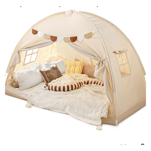 Sherilyn Full Size Bed Canopy Toddler Bed Tents for Kids Dream Tent on Bunk Bed Privacy Space Blackout Sleeping Playhouse Tents Indoor Portable Drafty House for Boys Girl Birthday Gift